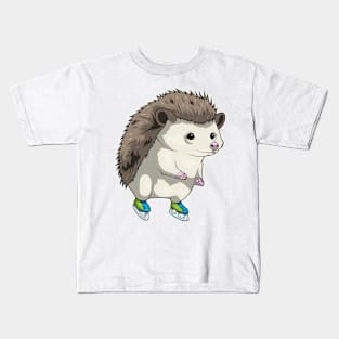 Hedgehog Ice skating Ice skates Kids T-Shirt